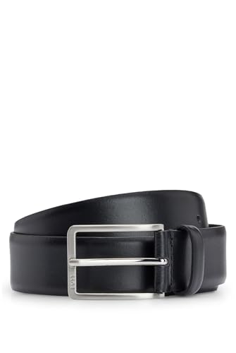 BOSS Herren Erman-L Sz35 Gürtel aus italienischem Leder mit Dornschließe Schwarz001 105