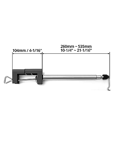 Image of QWORK 2 Pack Rotary Tool Round Grinder Telescopic Hanging Stand Holder with Table Clamp, Flex Shaft Hanger Stand Tool for Household Instustrial Outdoor