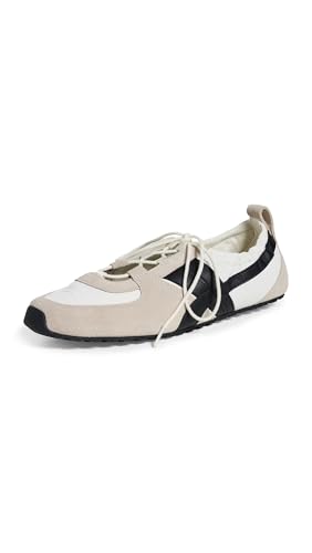 Tory Burch Womens Hank Ballet Sneakers Blanc/Perfect Black 7 Medium US