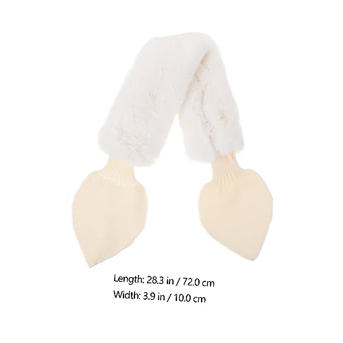 VALICLUD Boy Girl's Scarf Boy's Fur Collar Thicken Plush Neck Warmer Cross Pattern and Girls Scarf4