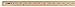 School Smart Single Beveled Metal Edge Wood Office/Desk Ruler, 18 in L X 1-1/4 in W x 1/4 in Thickness, Clear Lacquer - 081892
