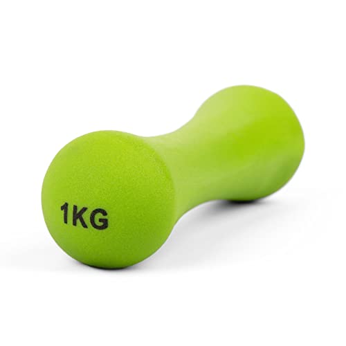 Phoenix Fitness RY926 Neoprene Dumbbell Weight for Home and Gym Fitness Exercise Workout Training for Arms and Hands, Single, 1KG, Green