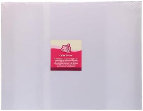 FunCakes Cake Drum Oblong Cake Mat, White, 45 x 35 cm image 2
