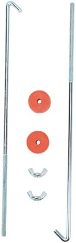 12in J Hook Battery Hold Down Bolts, KIMISS Battery Hold Down Clamp with Washer Wing Nut Universal for Car