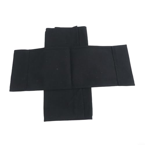 Juego de fundas de asiento lavables para sillas de director, fundas de repuesto de lona de poliéster plegables y compactas (negro)