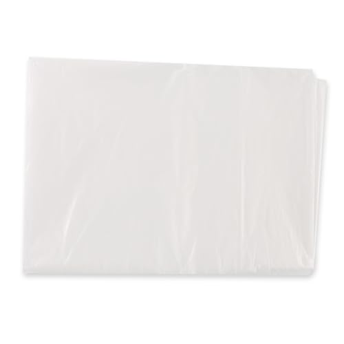 FRANZ MENSCH 100 Stück Hygostar Abdeckhauben | HDPE, transparent, L: 190cm, B: 65cm, Umfang: 180cm, Seitenfalte: 25cm, Box, Abdeckhaube, Kistenabdeckung, Containerabdeckung