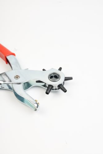 Image of Spartan 9 Inch Standard Hole Punch Pliers | Heavy Duty Manual Standard Hole Punch Pliers ather Hole Punch Tool with Ergonomic Non-Slip Handles | Ideal for Leather, Belts, Rubber, Plastic, Fabric & DIY