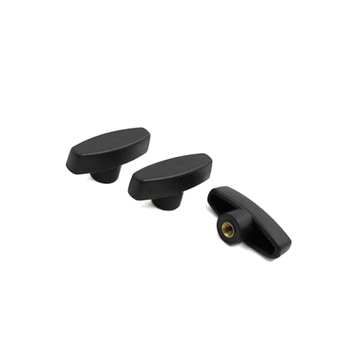 Hihaha 3 Pcs M7 x 62mm Male Thread Screw On Type T Shaped Clamping Handle Grip Knob for Car Durable Material