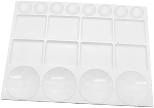 Sweaty Pony 20 Well Watercolor Paint Tray Palette Pallet Acrylic Painting Mixing Plastic Artist Large Square Palette, 13 x 10 Inches, White, 1PCS