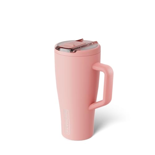 Image of BruMate Era Flip 30oz Tumbler with 100% Leakproof Covered Straw Lid | Hygienic Covered Straw | Insulated Stainless Steel Water Bottle with Handle | Cup Holder Friendly | BPA-Free (Guava)
