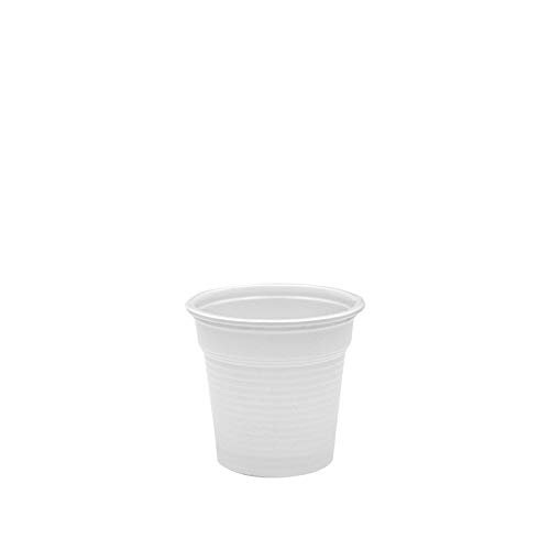Generico Bicchiere caffè in pla 80 cc 4800 pezzi confezione da100 Colore Bianco Monouso per uso Casa Bar e Ristoranti