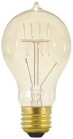 Satco #S2412 40A19/CL/120V/Vintage Clear 40 watt A19 Quad Loop Filament Vintage Lamp, Medium (E26) Base, 160 lumens, 3,000hr Life, 120 Volt