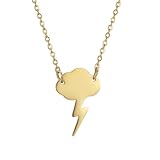 OAUWKEIY Collar Colgante de cruz y logo de tormenta eléctrica estilo único y exclusivo para mujer
