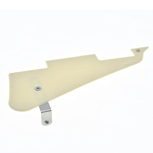 Dopro LP Guitar Pickguard and LP Stainless Steel Bracket with Chrome Steel Mounting Screws for USA Les Paul Cream 1Ply