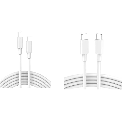 IFEART 60W 10ft USB C to USB C Cable Bundle with USB C to USB C Cable 100W 6.6ft Cover