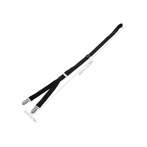 Tirantes para camisas Homoyoyo con pinzas antideslizantes pack de 2 pares elásticos para hombres 2