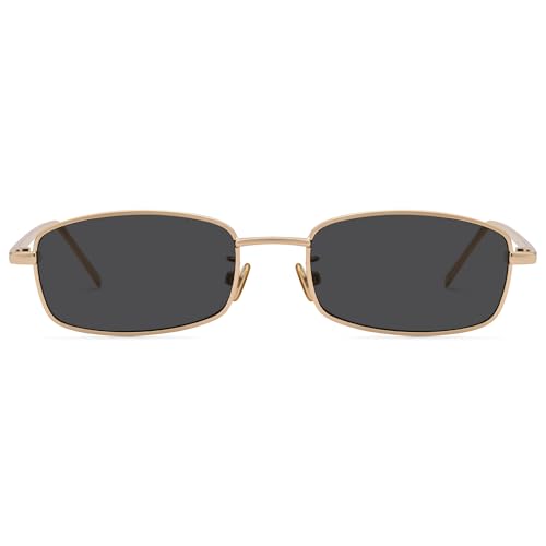 Y2k Rectangle Sunglasses for Women Men - Retro 80s 90s Narrow Oval Shades3