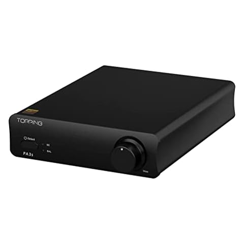 TOPPING PA3s MA12070×2 Fully Balanced Class D Power Amplifier 80W×80W RCA/TRS Input Desktop HiFi 2 Channel Power Amp Home Audio Amplifier (Black) Cover