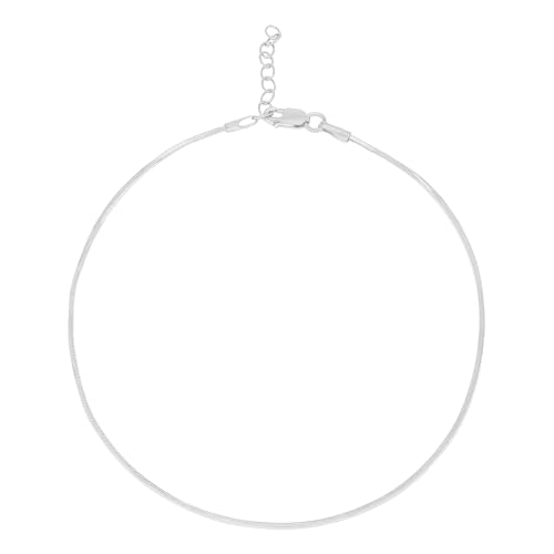 Image of ZAVYA 925 Sterling Silver Chain Look Anklet | Plated Precious Gift Ideas-Women Chain Anklet | With Certificate of Authenticity and 925 Hallmark