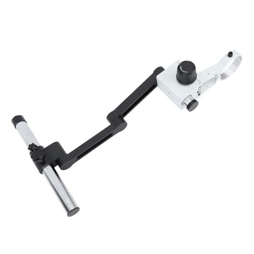 Generic Wytrzymały Uchwyt Mikroskopu ze Stopu Aluminium z regulacją 360° do zastosowań Laboratoryjnych Przegubowy Stojak na ramię 76 Mm
