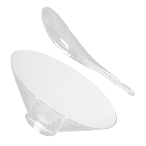 LALAFINA 抹茶茶碗 小ぶりなガラス製茶碗とスプーン付き 茶器 和風デザイン 滑らかな質感で注ぎやすい 抹茶茶道具 家や集まりに 贈り物にも