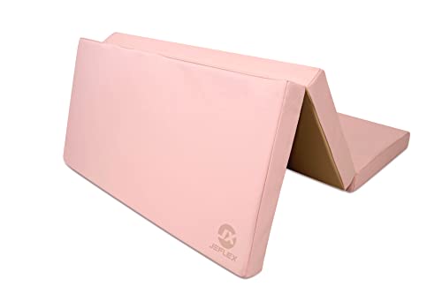 Jeflex - pink/beige klappbare Weichbodenmatte & Turnmatte 150 x 100 x 8 cm...