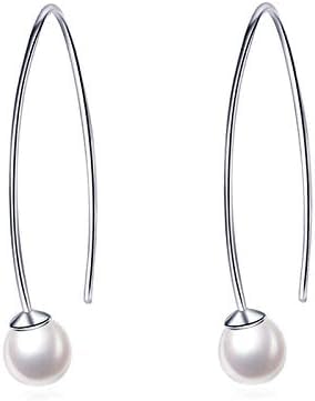 Tropfenohrringe aus Sterlingsilber mit Perlen, 2,5 cm