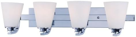 Maxim Conical-4 Light Traditional Bath Vanity in Traditional style-26.25 Inches Wide by 6.5 inches high-Polished Chrome Finish