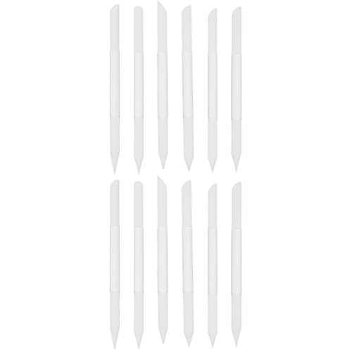 FOMIYES 12 Pcs Professional Glass Cuticle Pusher Set Nail Boards Cuticle Trimmer Nail File Manicure Tool