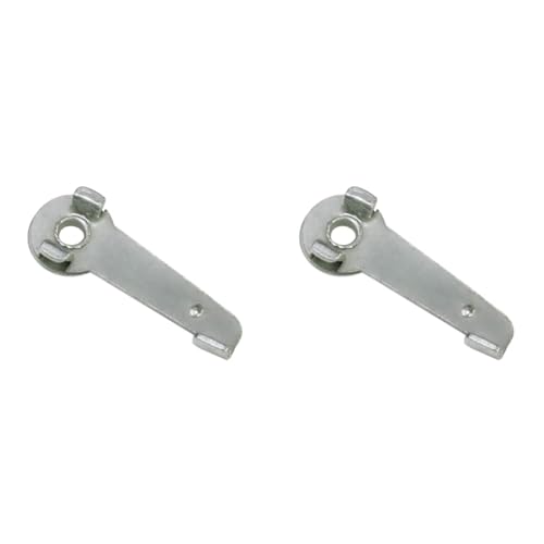 GARDINIA Deckenträger für Aluminiumschiene 13 mm, 2 Stück, Inkl. Befestigungsmaterial, Metall, Verzinkt (Packung mit 2)
