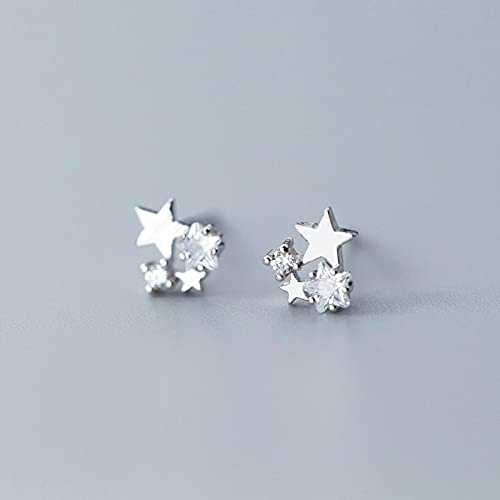 Boucles d'oreilles pendantes étoiles en argent pour soirée