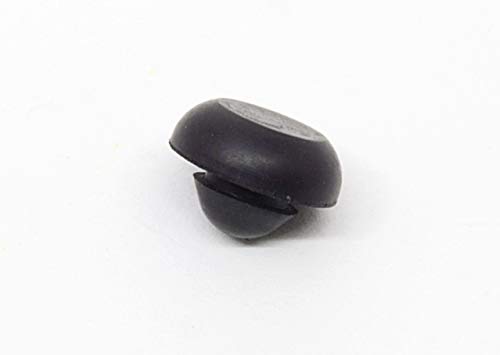 black sbr rubber push in ridged bumper - bumper diameter - 1234 bumper height - 53234 fits hole size - 1434