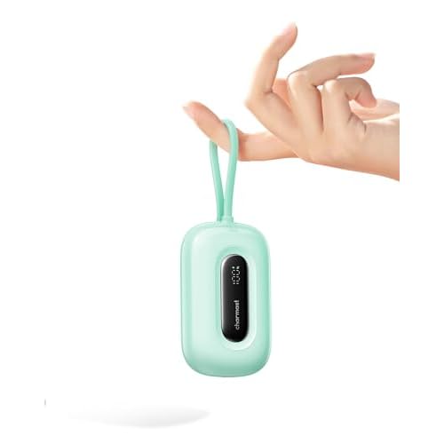 Charmast Small Portable Charger With Built In Cable Removable Compact Power Bank 20w Fast Charging 10000mah Cute Usb C Battery Pack Travel Essentials Compatible With Iphone 15141312 Samsung
