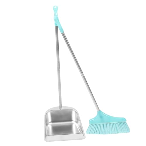 Cabilock 不??製立ちほうきちりとり 家用掃除用具 耐久性 小型ゴミ対応 室内外両用 玄関 廊下 ガレージ清掃に ランダム ランダムカラー