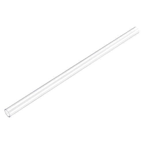 Image of uxcell Rigid Round Clear Tubing 15mm(19 /32'') ID x 16mm(5 /8'') OD x 1.64Ft Length Plastic Tube