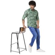 Image of Spykar Men's Slim Fit N /A Full Sleeve Printed Casual Shirts