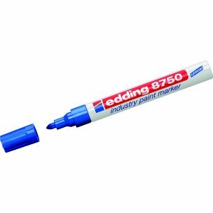 edding 10 x Lackmarker 8750 Industry Paint Marker blau Rundspitze