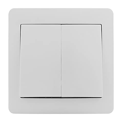 Siorde Double interrupteur va-et-vient saillie complet Interrupteur Double Va Et Vient Double Va et Vient gris bornes rapides Cover