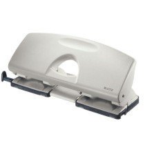 Perforatore doppio, Capacità di perforazione 2,5 mm/25 fogli, distanza tra i fori 8 x 8 x 8 cm, colore: grigio chiaro