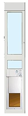 Power Pet Electronic Dog Door - High Tech Pet WiFi Electronic Pet Doors - Automatic Sliding e-Glass Electronic Dog Doors - Medium Pets up to 25 lbs - Regular 75" - 80-1/4" Patio Doors - PX1-SRE-WIFI