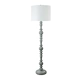 Martin Richard Fangio Lighting's 6297ABLU 61in Sky Blue Resin Floor Lamp with Decorator Shade