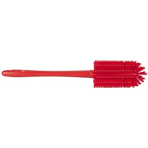 Image of Vikan 5382804 Pipe Brush with Handle, one Piece, 3.1 inch, Medium, Red