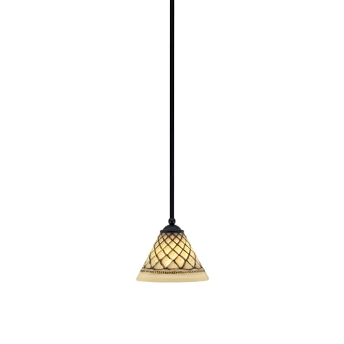 Toltec Zilo 7in 1-Light Mini Pendant Matte Black Chocolate