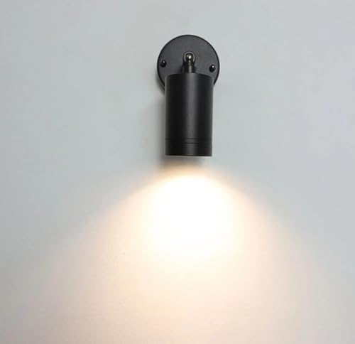 Image of Glowave 10W Modern LED Wall Ceiling Spot Light with Adjustable Head - Warm White (Polished Black)