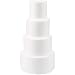 Round Cake Dummy - 4-Piece Polystyrene Foam Mini Dummy Cake for Wedding Display Window, Decorating Competition, 3, 4, 5, 6 Inches Diameter, Total 12 Inches Tall