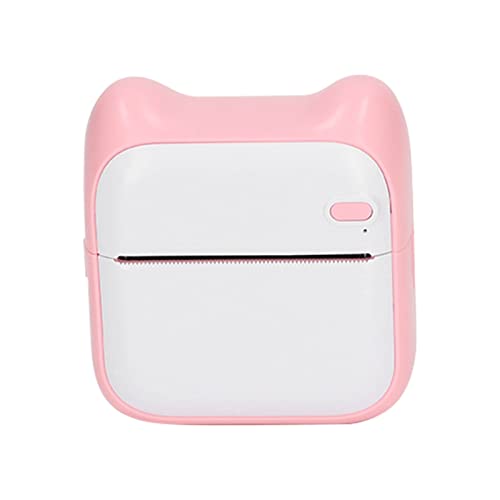 ANGGREK Photo Printer, Thermal Printer 1000 MAh Capacity 203 DPI Pink Direct Connection to Printing Paper for School