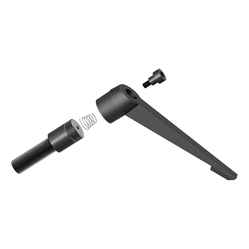 Image of 2PCS Clamping Lever Handles, M12 x 50mm Male Thread, Adjustable Quick Release Locking Rotating Screw Bolt Stud Knobs Apply for Lathe Machinery, Black