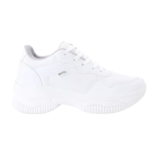 Tênis Feminino Casual Plataforma Sola Alta Estilo Chunky Sneaker Blogueira (BRANCO, BR, Adulto, Numérico, 36)