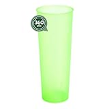 Maxi Products - 360 Vasos Tubo Cubata Plástico Reutilizables Verde - 300 cc - Vasos Reciclables - Vasos Cubata - Fiestas, Eventos y Celebraciones - Vaso para cubata Irrompible - VASO TUBO