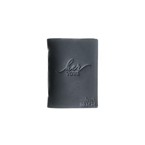 Ox & Pine Personalized Leather Wedding Vow Book - His